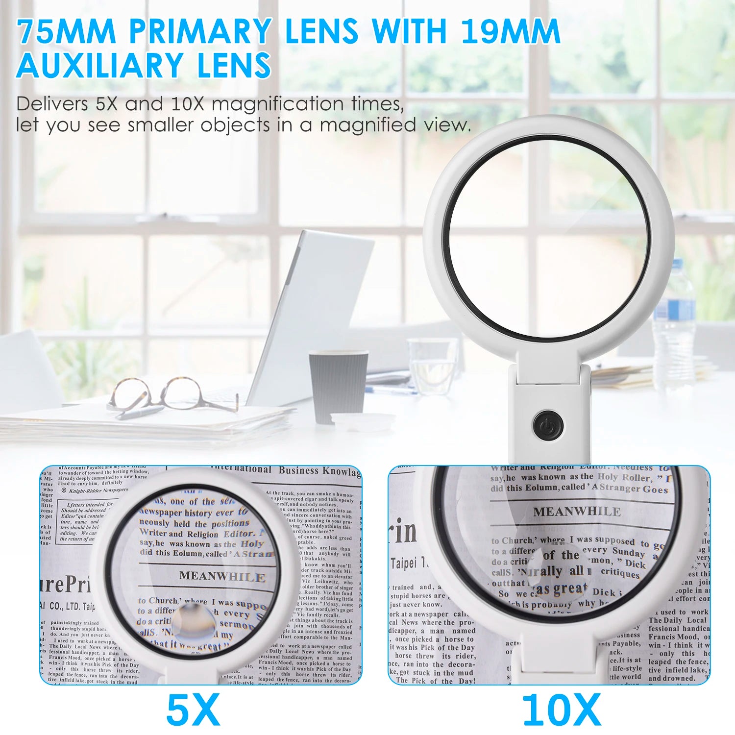 Loupe lumineuse de table pour Malvoyants