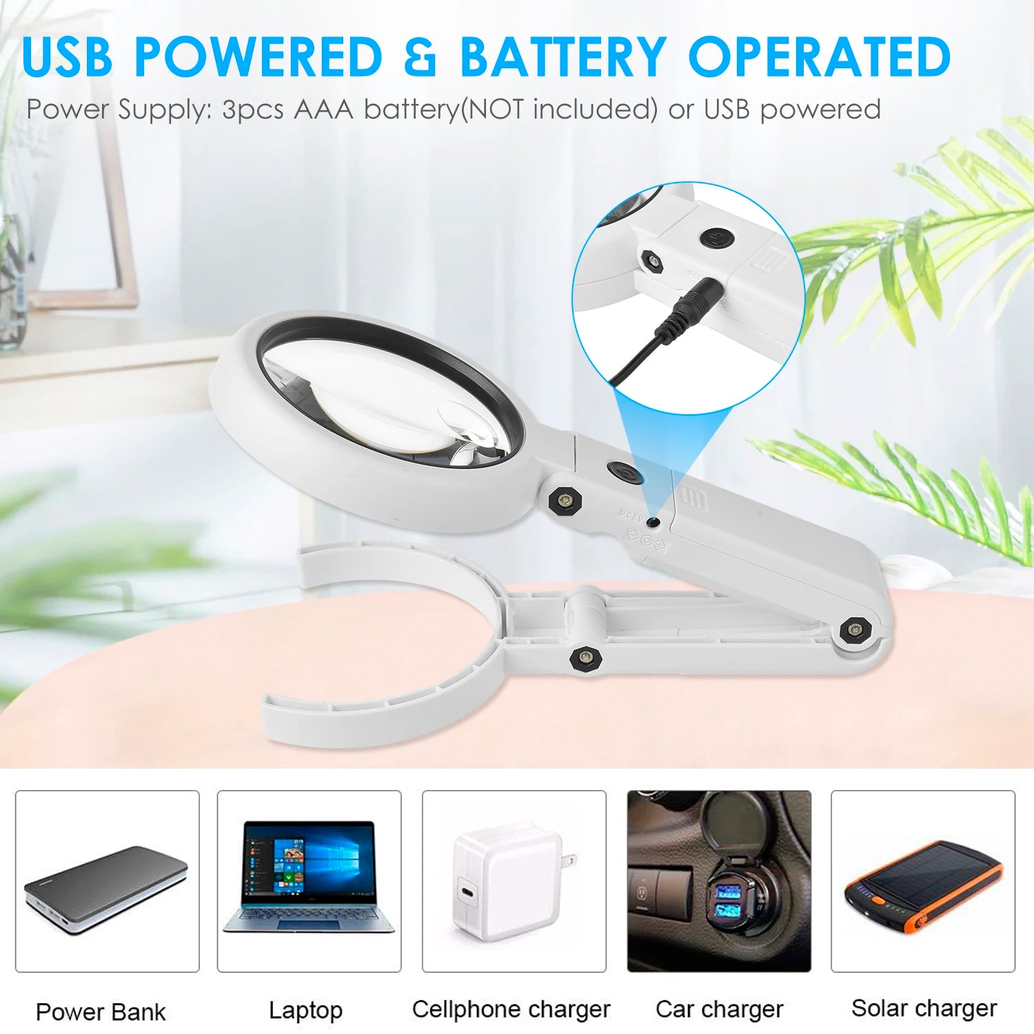 Loupe lumineuse de table pour Malvoyants