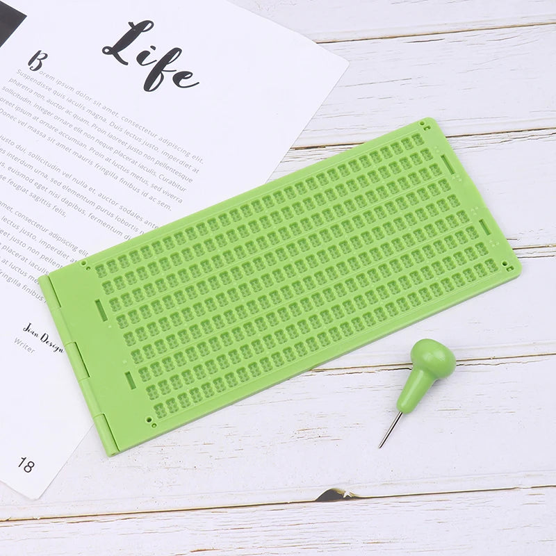 Ardoise d'écriture Braille Portable - avec stylet