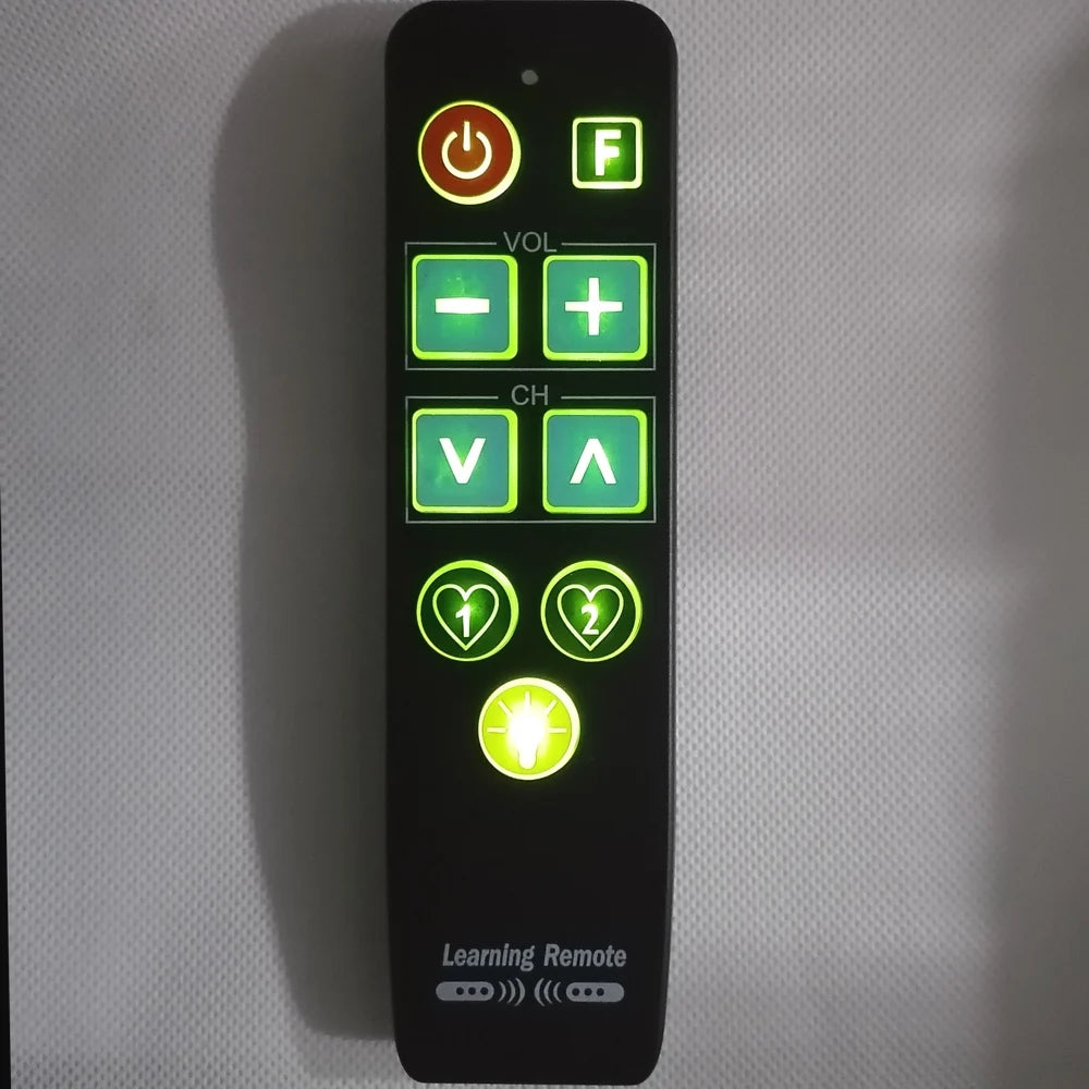 Télécommande d'apprentissage avec grands boutons et rétroéclairage