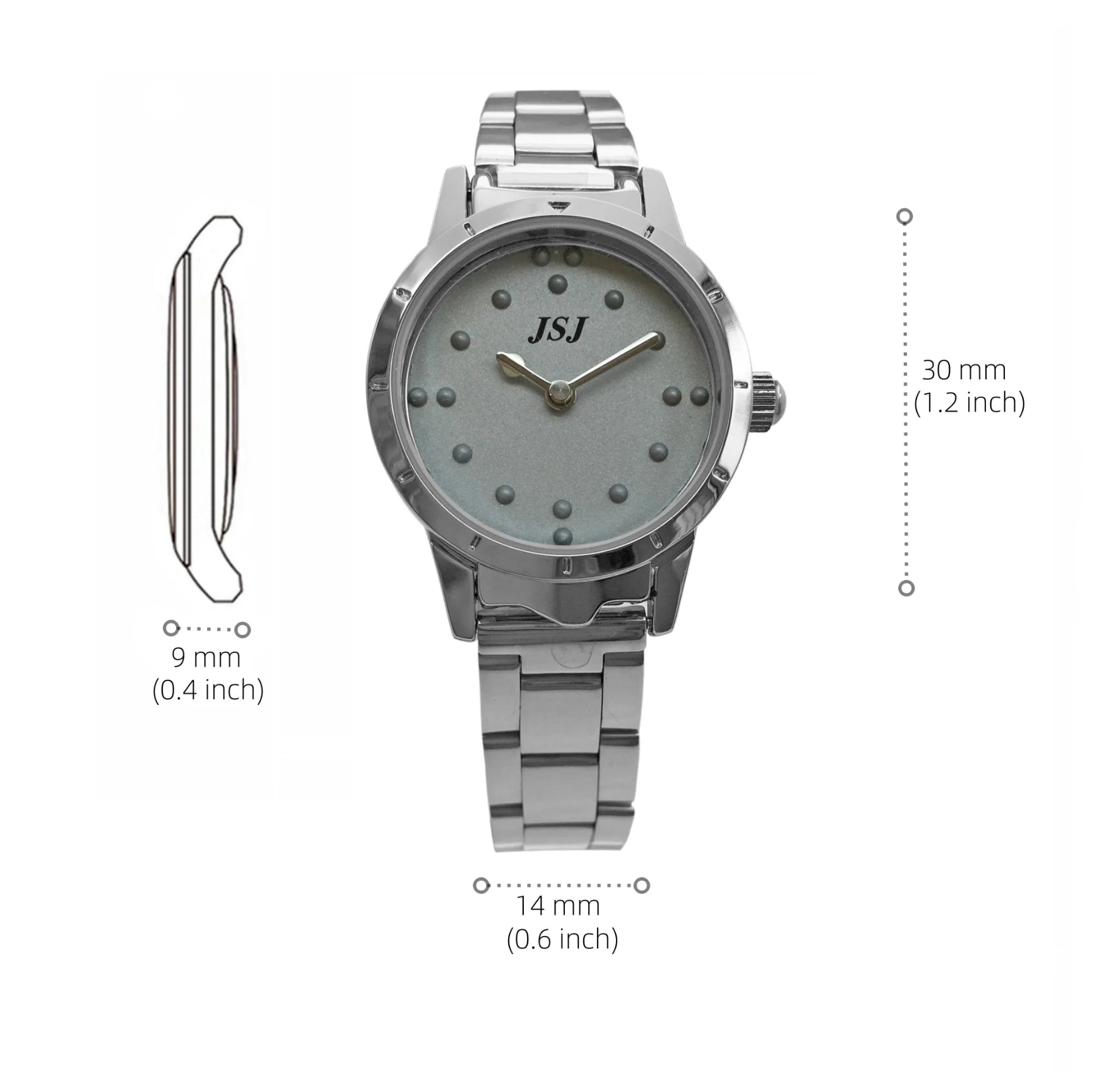 Montre Braille Tactile Femme Cadran à clapet en relief