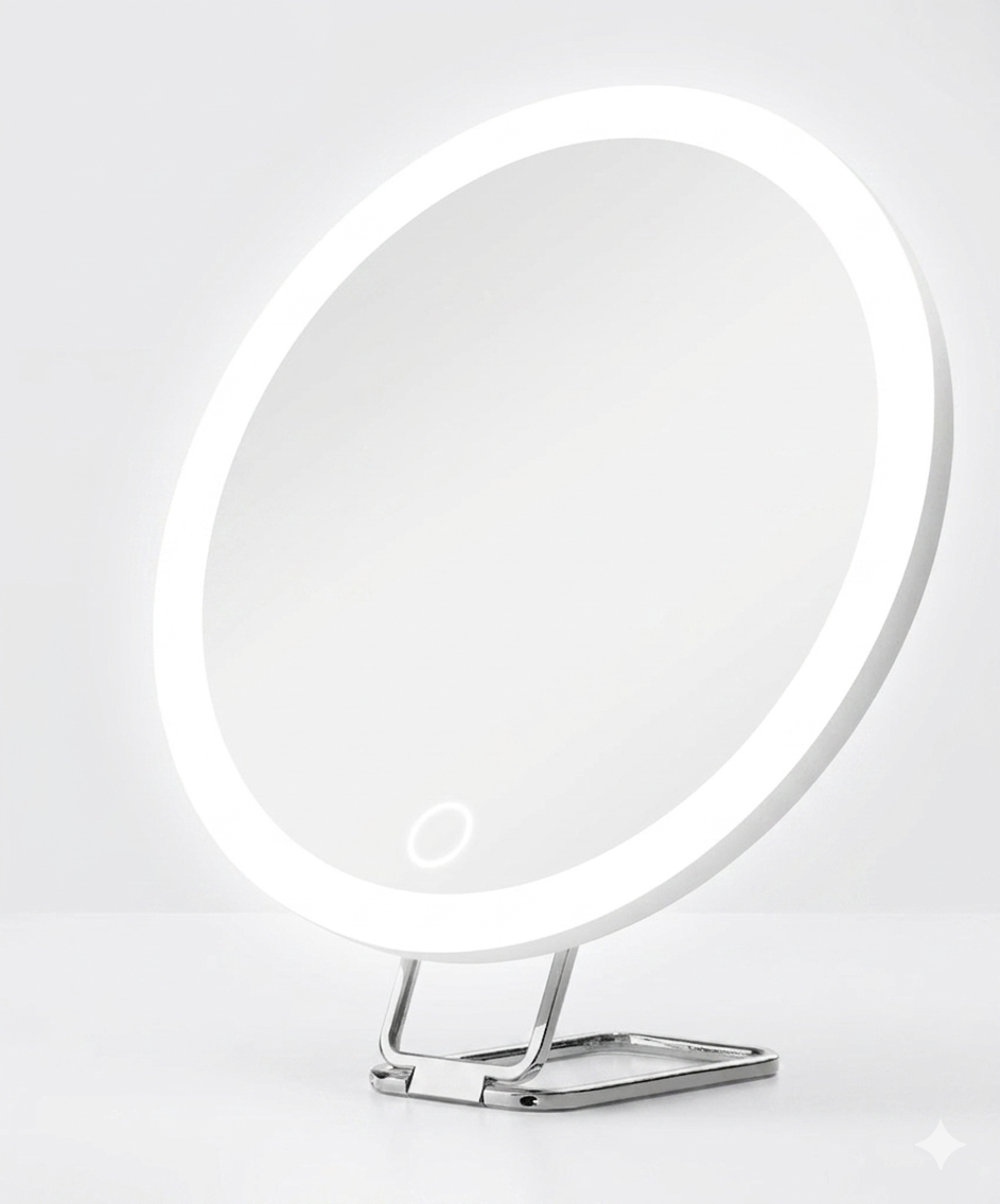 Miroir Grossissant LED x30 avec Ventouse – Maquillage et Basse Vision