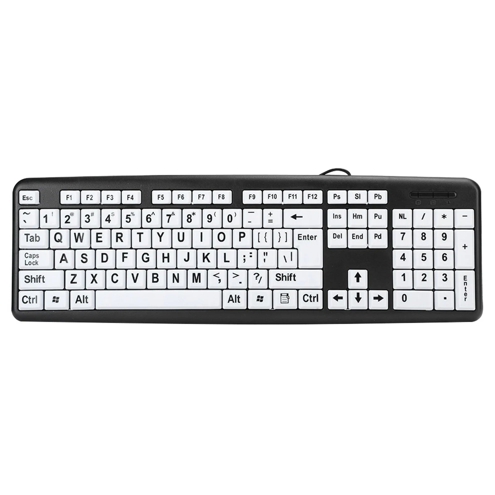Clavier filaire contrasté pour malvoyant - QWERTY