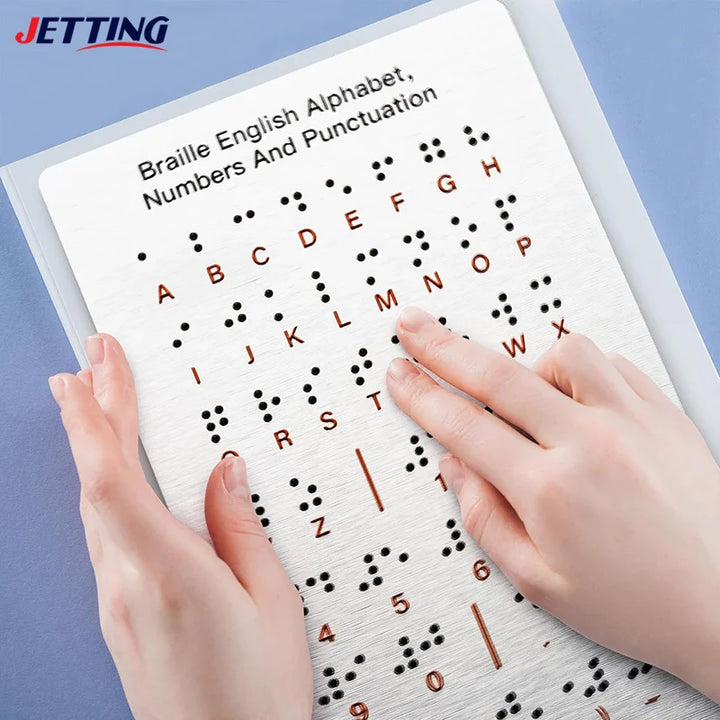 Tableau d’apprentissage braille en métal