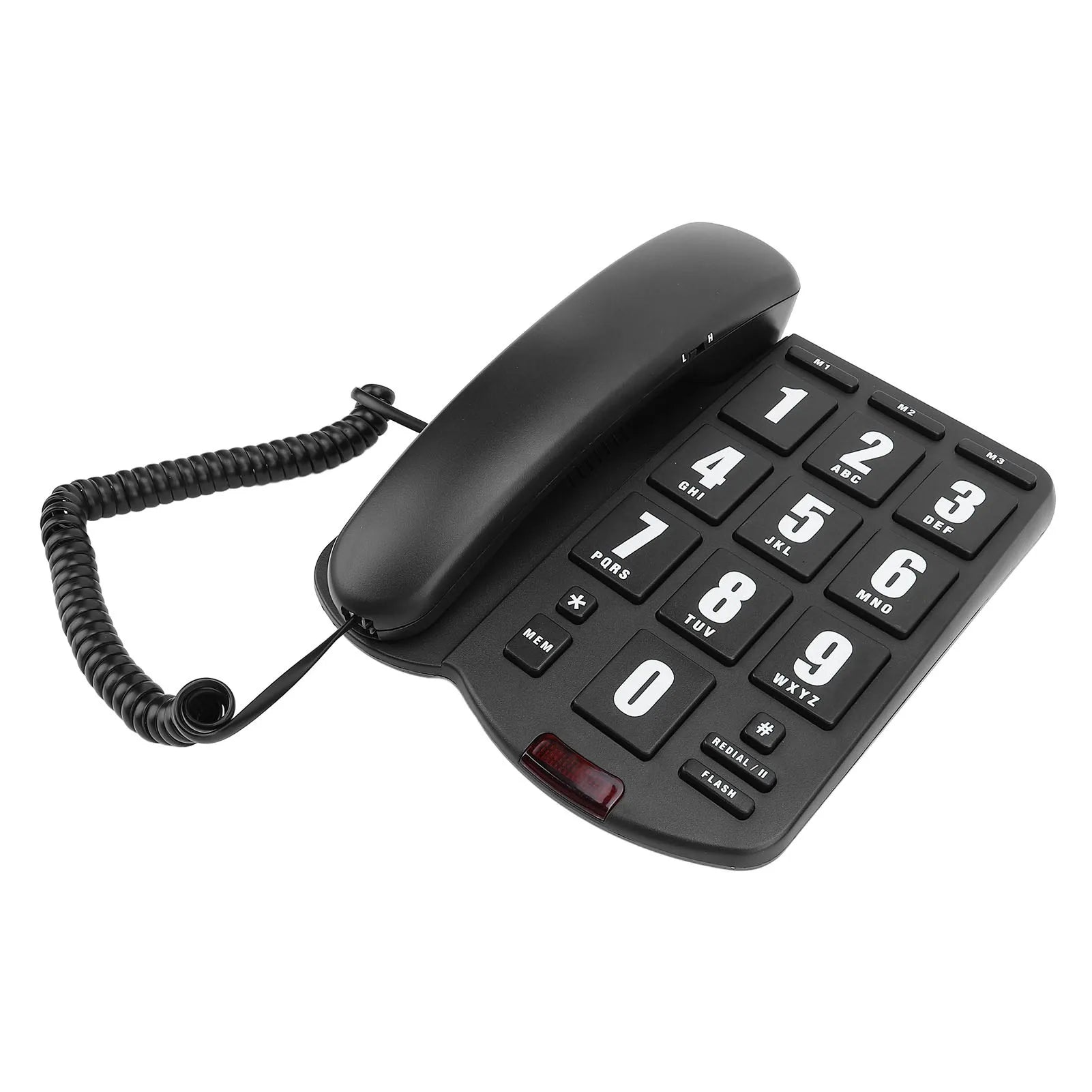 Téléphone fixe filaire à gros boutons pour malvoyant