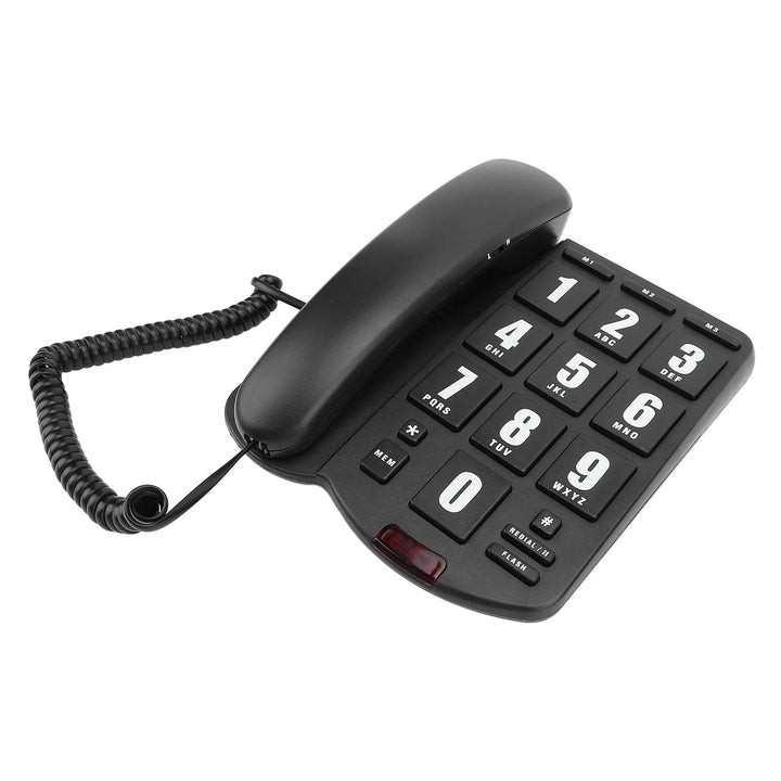 Téléphone fixe filaire à gros boutons pour malvoyant