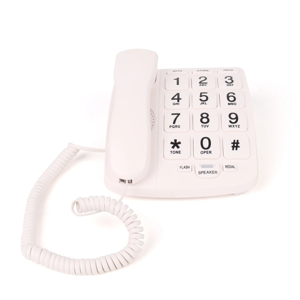 Grosses touches du téléphone fixe senior mains libres