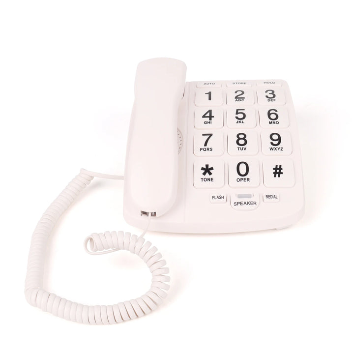 Grosses touches du téléphone fixe senior mains libres