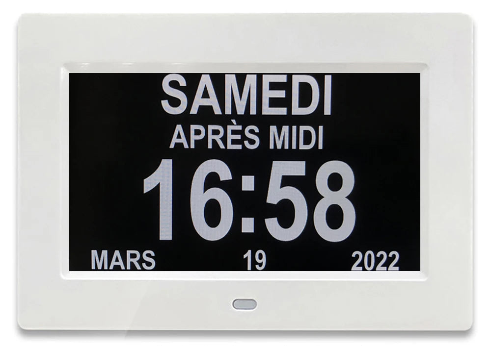 Horloge calendrier pour malvoyant - LED Gros caractères