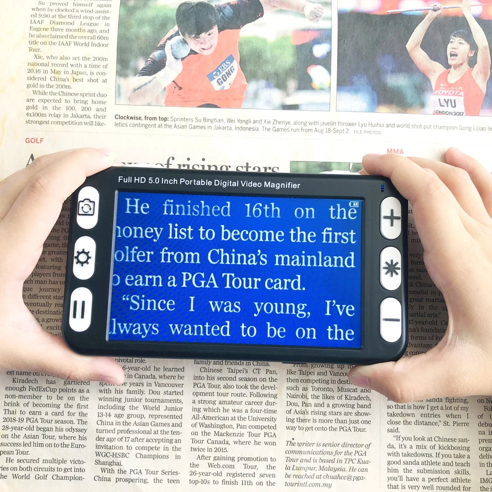 Loupe électronique malvoyant - Écran LCD 5 pouces
