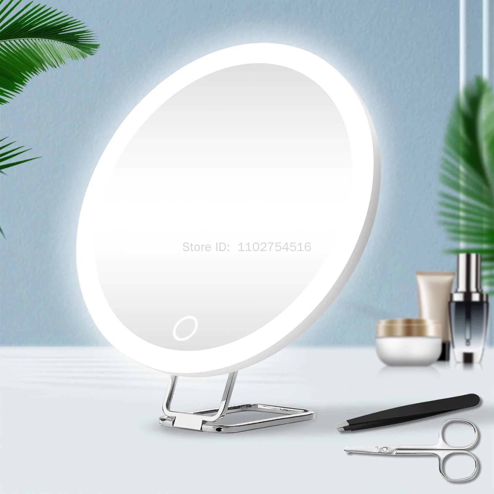 Miroir Grossissant LED x30 avec Ventouse – Maquillage et Basse Vision