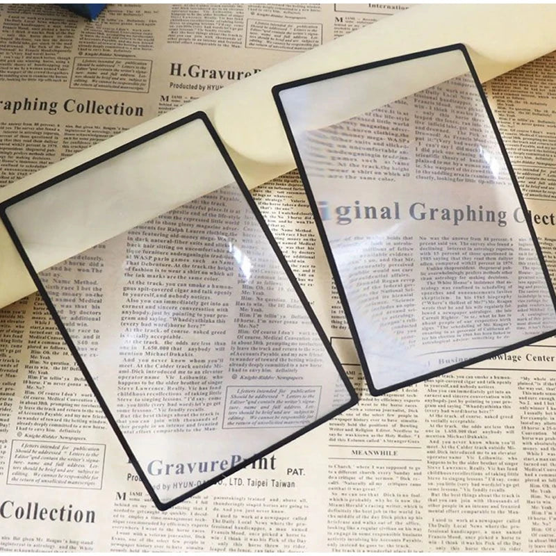 Loupe Pleine Page Rectangulaire – Aide à la Lecture pour Basse Vision et Malvoyants