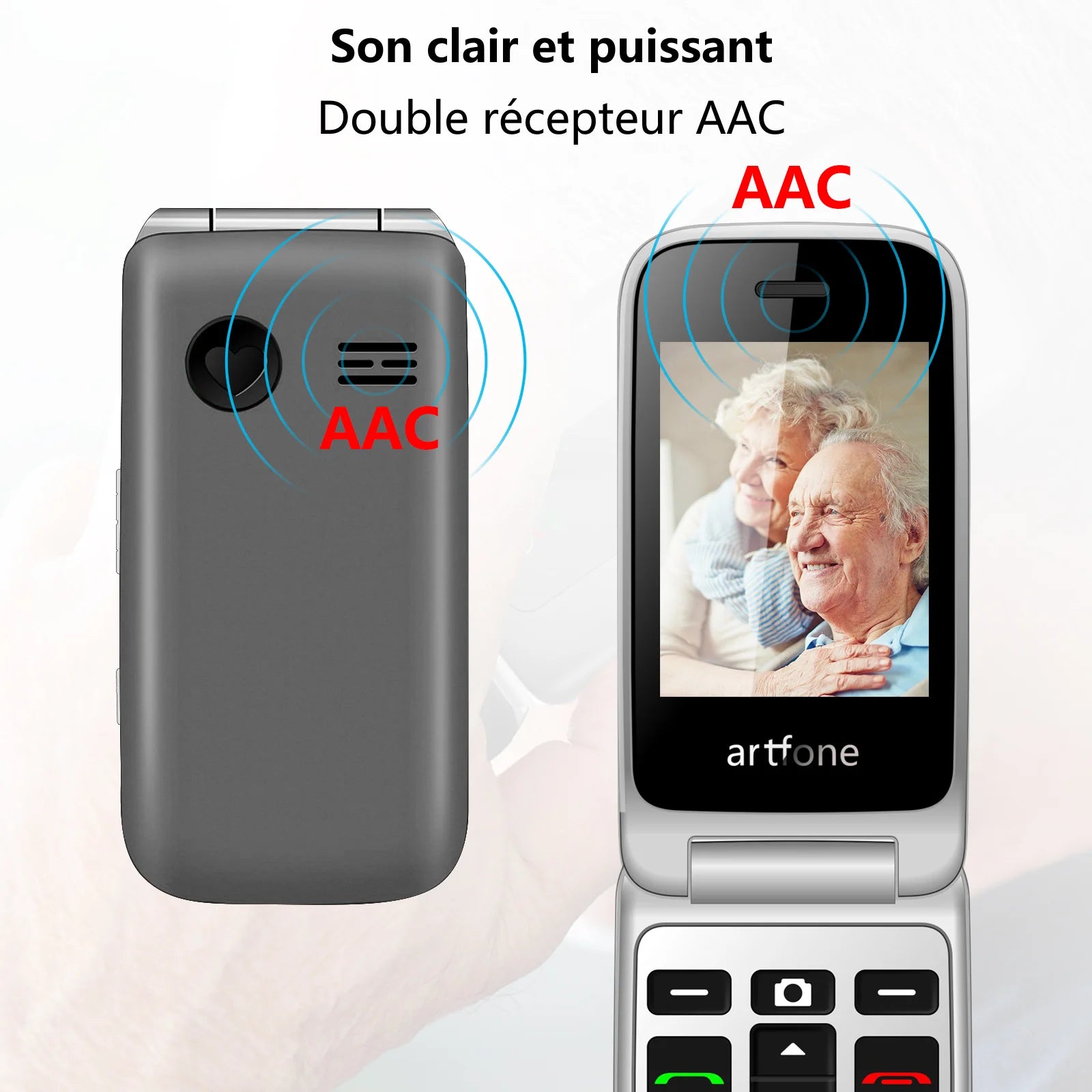 Téléphone malvoyant grosses touches