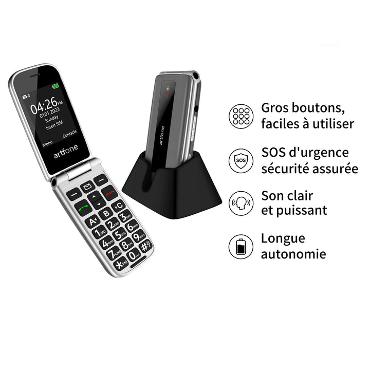 Téléphone malvoyant grosses touches