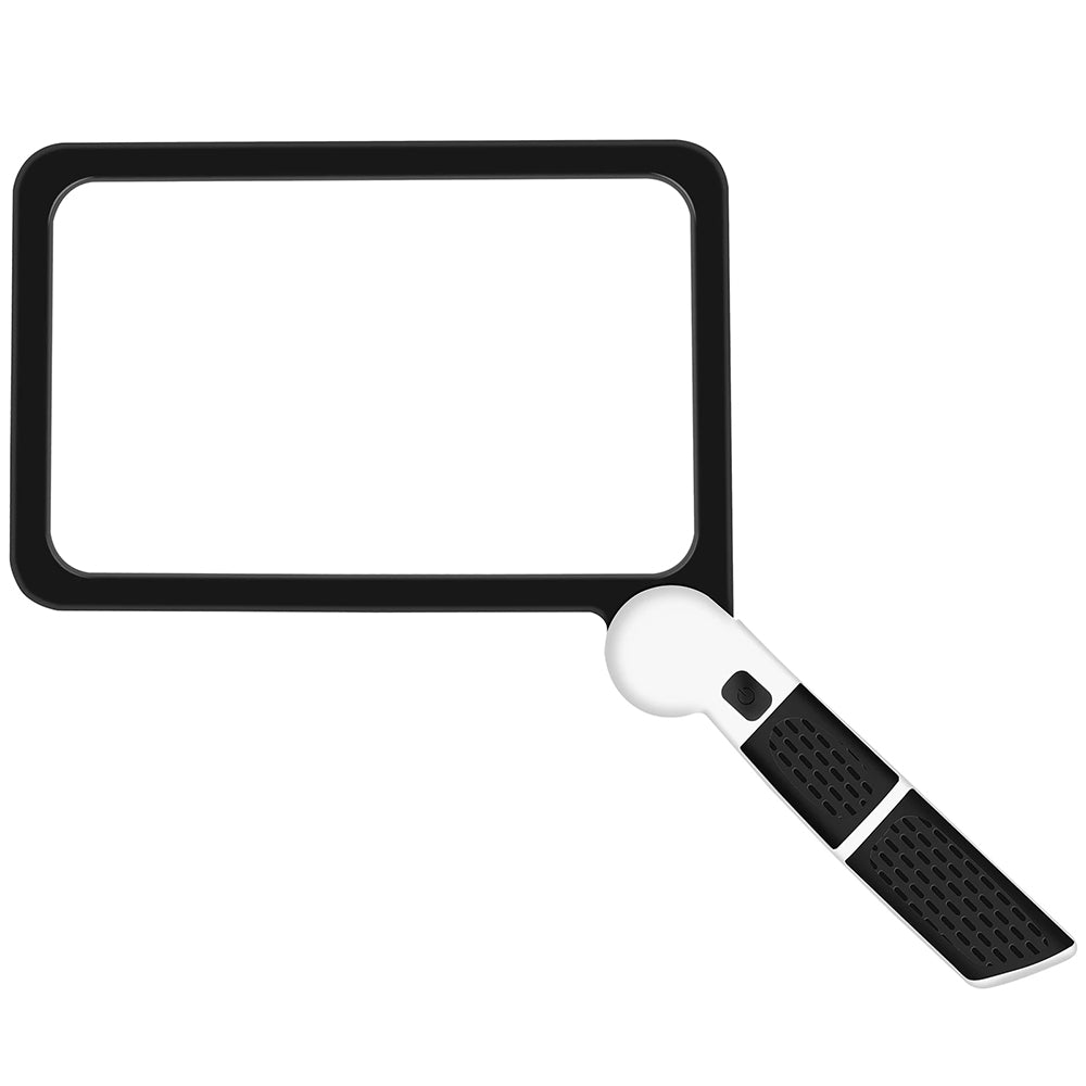 Loupe de lecture lumineuse rectangulaire pour malvoyant
