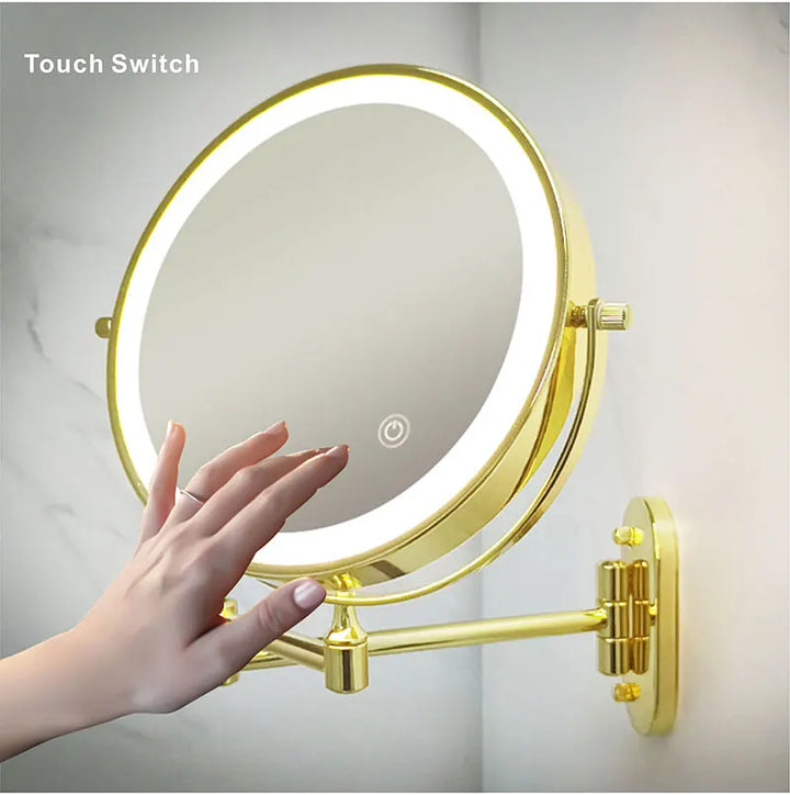 miroir mural grossissant lumineux x10