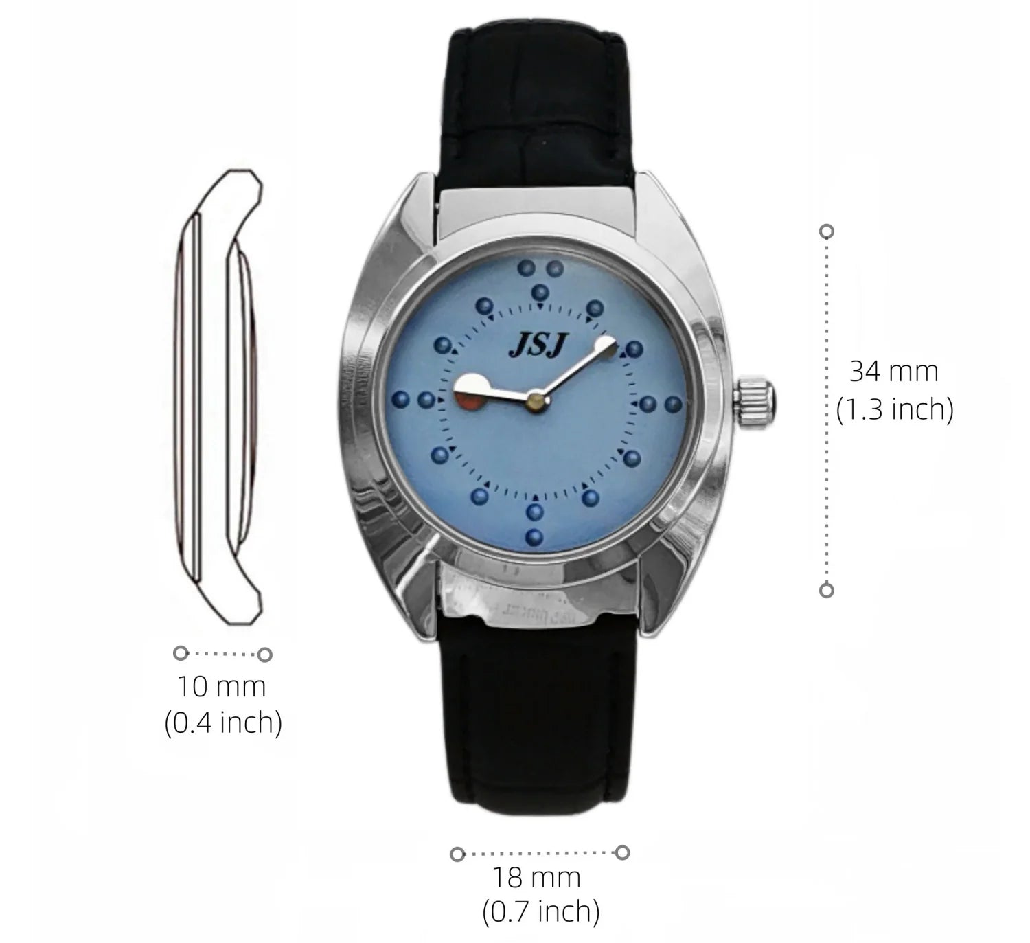 montre braille élégante pour aveugle