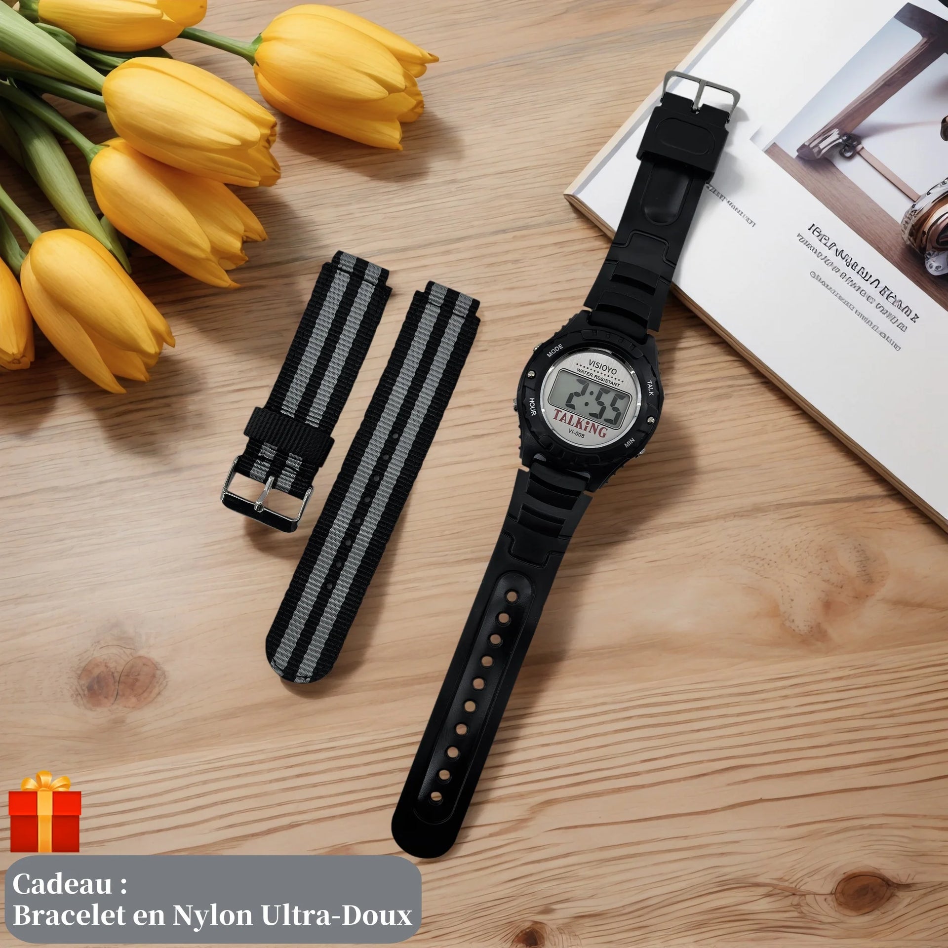 montre parlante avec bracelet
