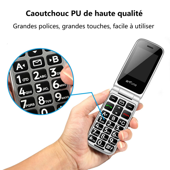 Téléphone malvoyant grosses touches
